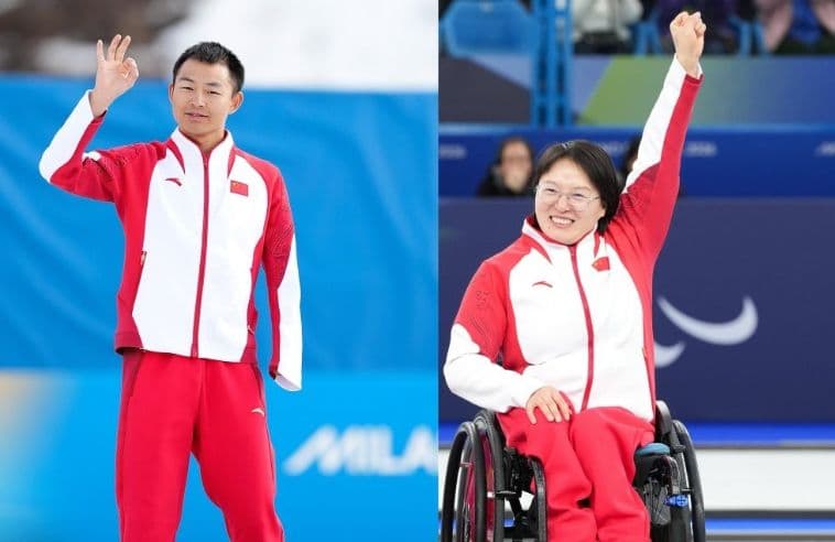 蔡佳云、王蒙担任米兰冬残奥会闭幕式中国代表团旗手